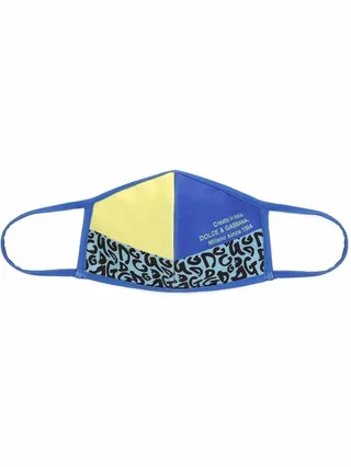 Patchwork-Print Face Mask