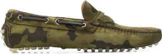 Camouflage-Print Square-Toe Loafers