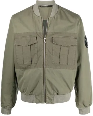 Rear Logo-Print Bomber Jacket