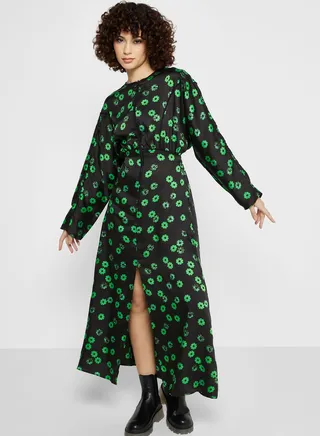 Floral Printed Shirt Dress