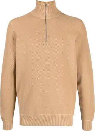 Half-Zip Cotton Jumper