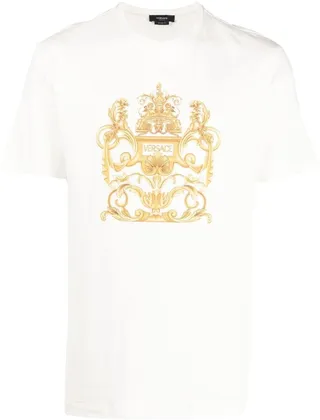 baroque-pattern print T-shirt
