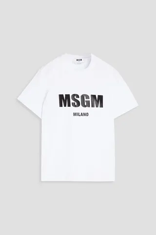 Printed cotton-jersey T-shirt