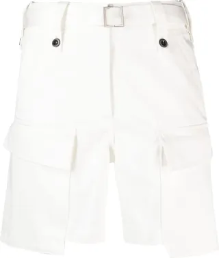 Belted-Waist Cargo Shorts