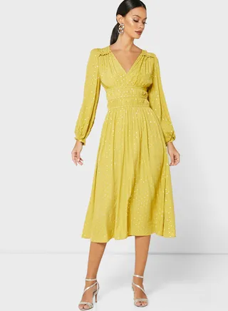 Shirred Detail Dress