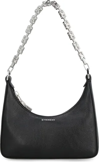 Moon Cut-out Leather Mini Bag