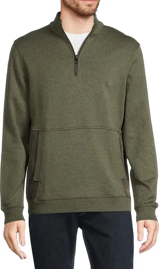 Heathered Quarter Zip Pullover