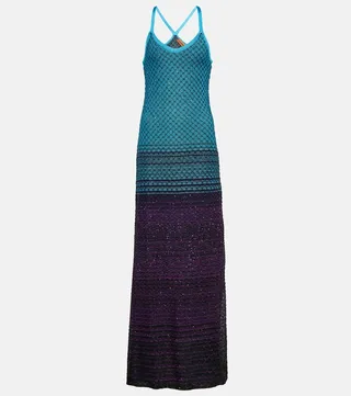 Sequined knit gown
