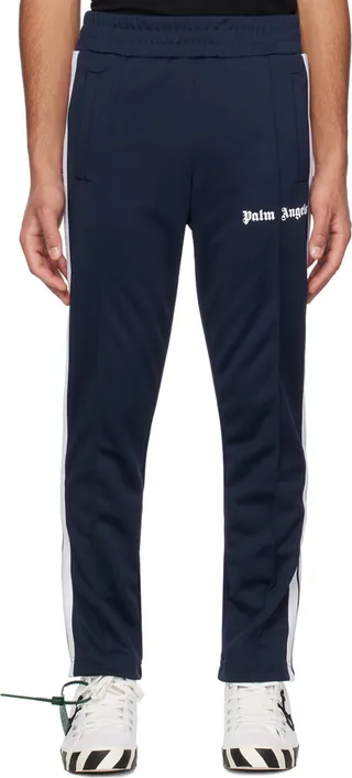 Palm Angels Navy Slim Track Pants