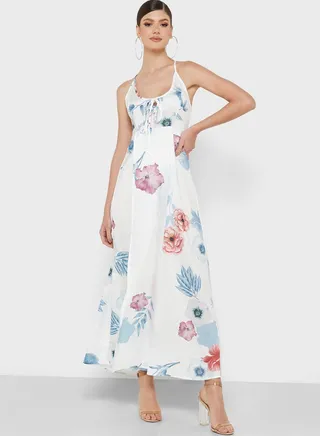 Printed Strappy Dress
