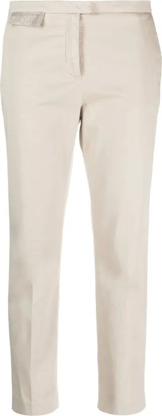 Cropped Slim-Fit Trousers