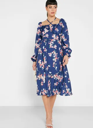 Floral Slit Dress