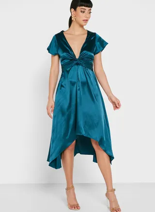 Asymmetrical Plunge Dress