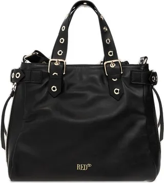 REDValentino Buckle-Detailed Logo Printed Tote Bag