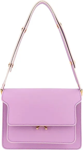 Marni Trunk Foldover Top Medium Shoulder Bag