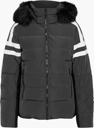 Etain quilted striped Perfortex hooded ski jacket
