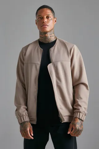 Scuba Collarless Bomber Jacket