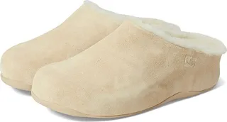 FitFlop Shuv Shearling-Lined Suede Clogs (Rose Cream) Women's Shoes
