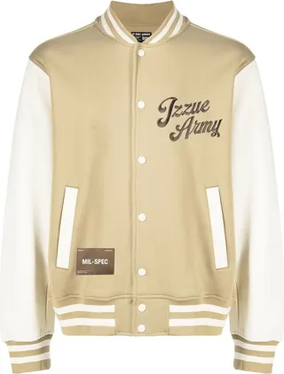 Embroidered-Logo Detail Bomber Jacket