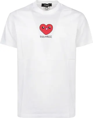 Dsquared2 Logo Heart Printed T-Shirt