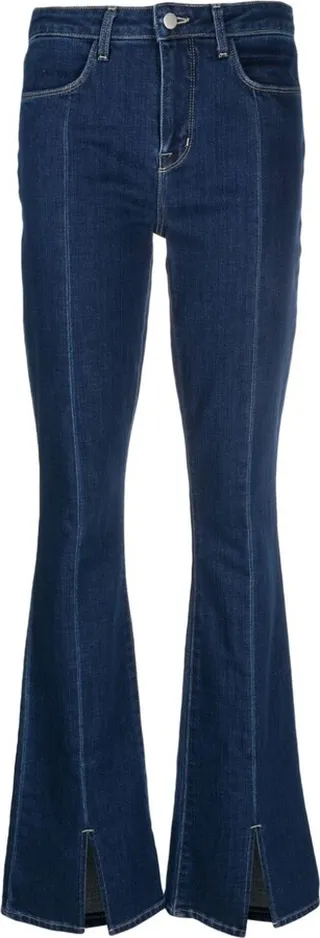 Beatrix front-slit bootcut jeans