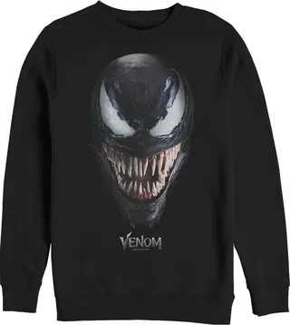 Men's Marvel Venom Film All Smiles Sweatshirt - Black - Small