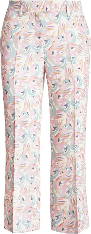 Patterned Cropped Trousers