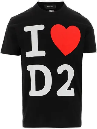 Dsquared2 Graphic Printed Crewneck T-Shirt