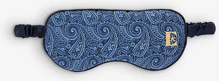 Mens Navy x Elton John Brand-embroidered Paisley-patterned Silk-satin Sleep Mask