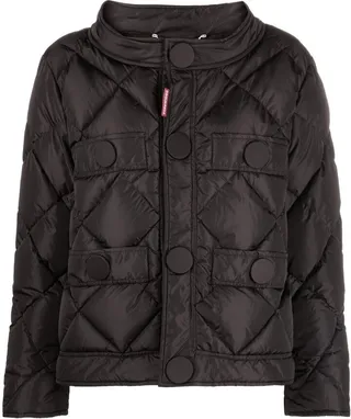Logo-Patch Quilted Jacket