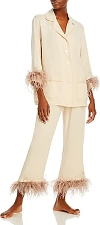 Sleeper Party Feather Trim Pajama Set - 100% Exclusive