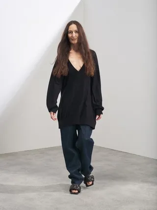 Slouchy V-neck Responsible Merino-wool Sweater