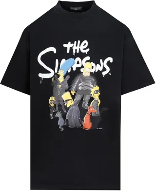 Balenciaga The Simpsons Printed Crewneck T-Shirt