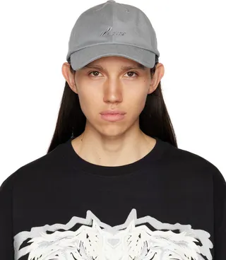 We11done Gray Small Logo Cap