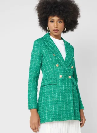 Textured Tweed Blazer