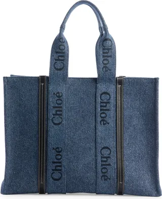 Medium Woody Denim Tote