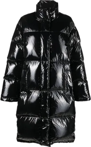High-Shine Down-Feather Coat