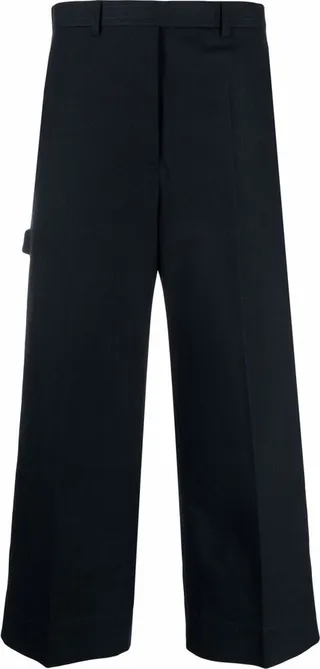 Cropped Straight-Leg Trousers