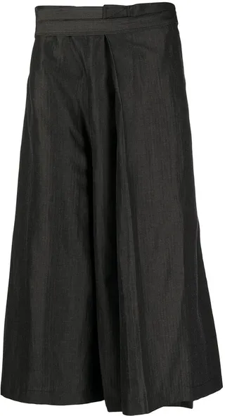 Cropped Wide-Leg Trousers