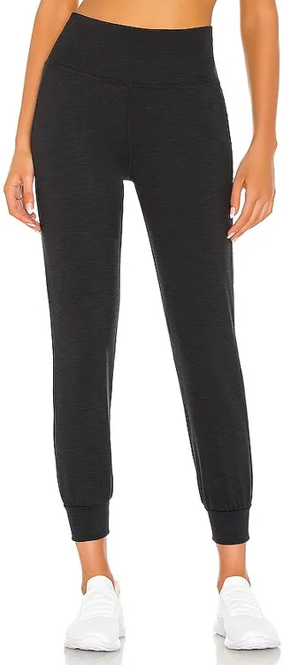 Heather Rib Midi Jogger