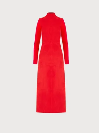 Ferragamo Women Stretch suede dress Red