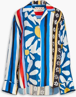 Printed jacquard shirt