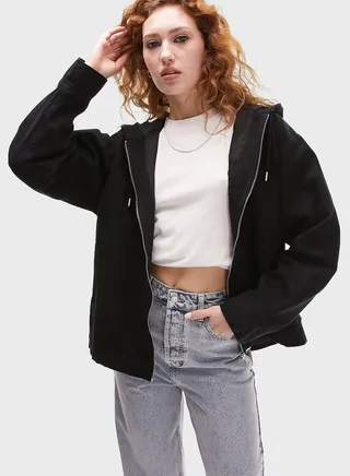 Zip Through Hooded Jacket
