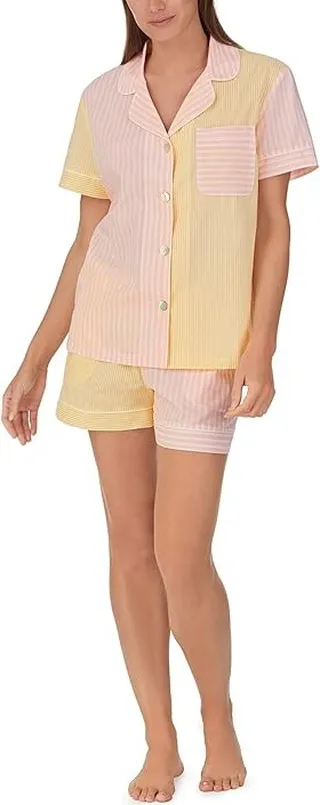 Bedhead PJs Short Sleeve Shorty Set (Sun Stripe) Women's Pajama Sets