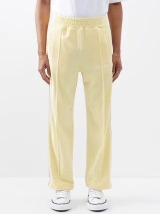 Logo-embroidered Cotton-blend Terry Track Pants