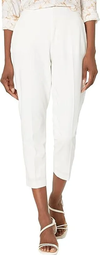 Tommy Hilfiger Cropped Sloane Ankle Pants (Ivory) Women's Clothing