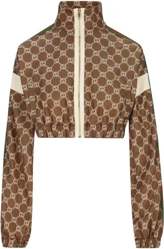 Gucci Interlocking G Zipped Cropped Jacket