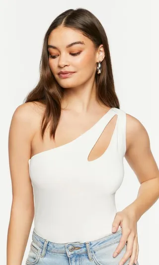 One-Shoulder Cutout Bodysuit