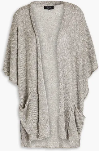 Marled linen cardigan