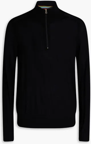 Merino wool half-zip sweater